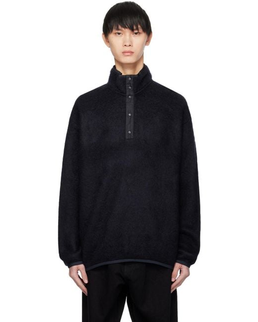 Nanamica Black Placket Sweater for men