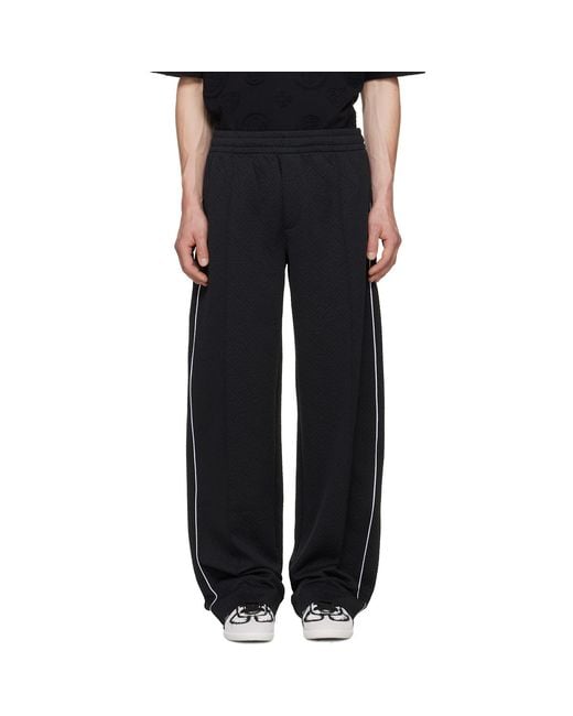 Casablanca Black Raised Monogram Track Pants for men