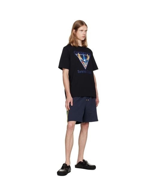 Casablanca Black Monde Perdu 'Tennis Club' Icon T-Shirt for men