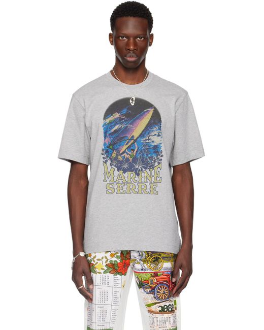 MARINE SERRE Multicolor Printed T-Shirt for men