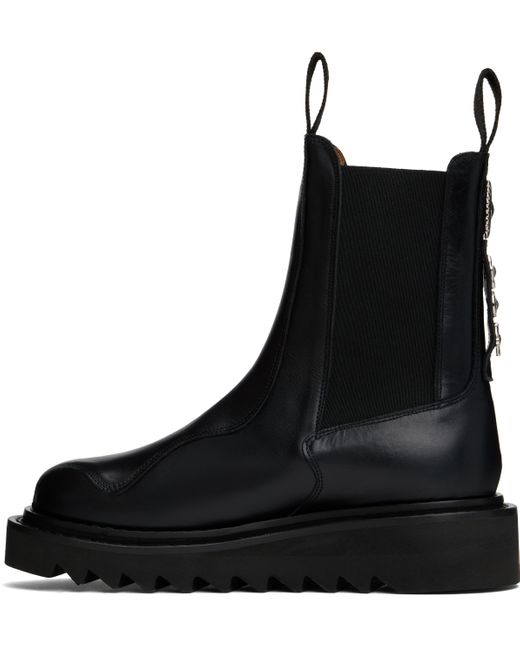 Toga Virilis Black Ssense Exclusive Ankle High Chelsea Boots for men