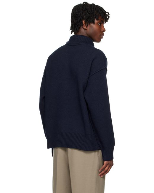 AMI Blue De Caur Turtleneck Sweater for men