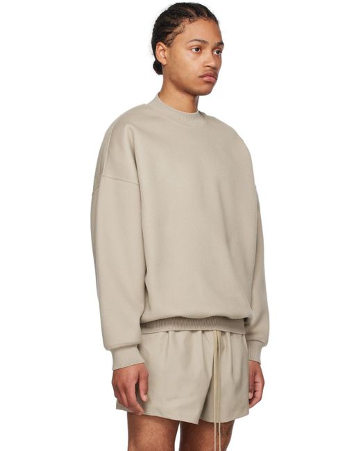 Fear Of God Natural Taupe Crewneck Sweater for men