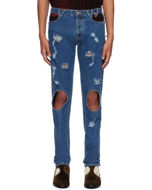 Vivienne Westwood Blue Cut Out Peppe Jeans for men