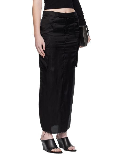 Rick Owens ブラック Concordians Firbanks ミディアムスカート Black