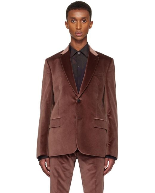 Paul Smith Brown Burgundy 'The Soho' Blazer for men