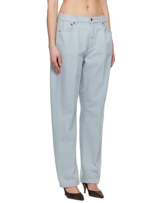 Victoria Beckham ブルー Straight Kick Pocket ボーイフレンド ジーンズ Blue