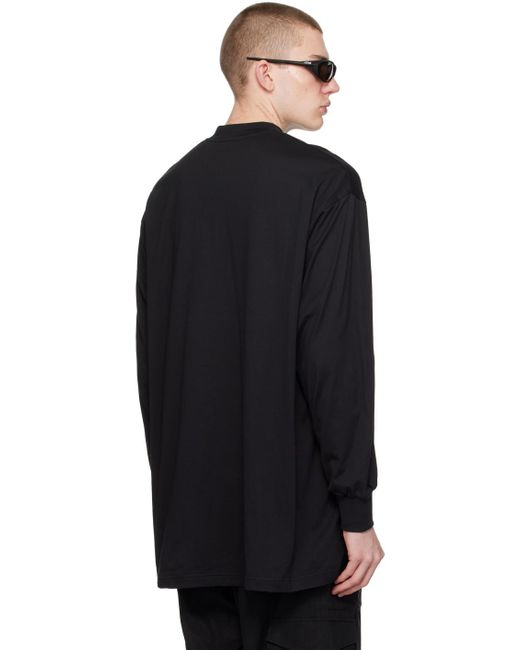 T-shirt à manches longues noir à col cheminée Y-3 pour homme en coloris Black