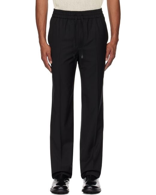 Brioni Black Asolo Trousers for men