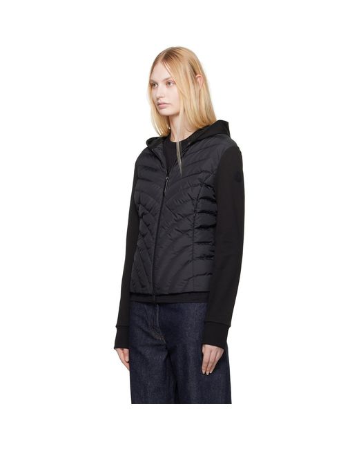 Moncler Black Zip Up Cardigan Down Jacket