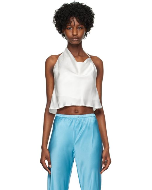 SILK LAUNDRY Carrie Camisole in Blue | Lyst Canada