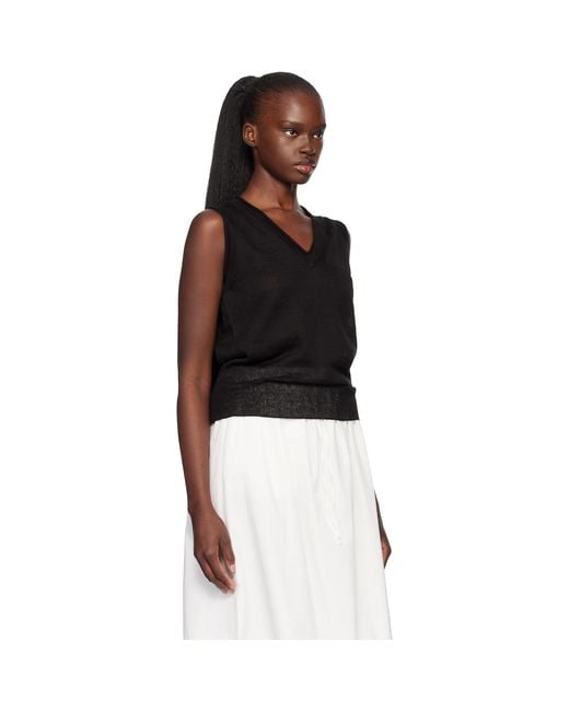 NOTHING WRITTEN Black Dore Sleeveless Knit Top