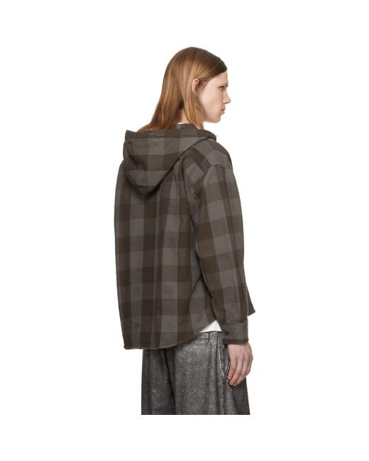 DIESEL Brown S-Drum-Hoody Shirt for men