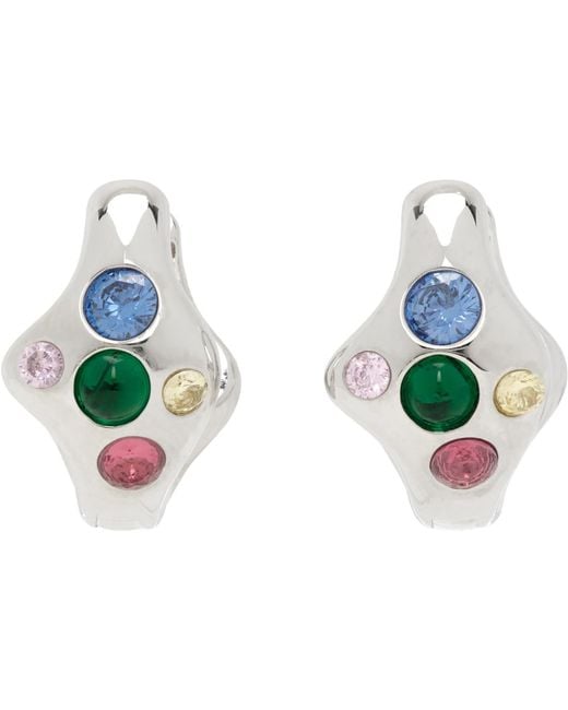 Collina Strada Blue Bat Earrings