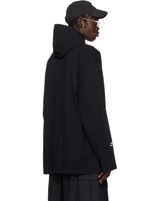 メンズ Balenciaga ブラック 3B Sport Ski フーディ Black