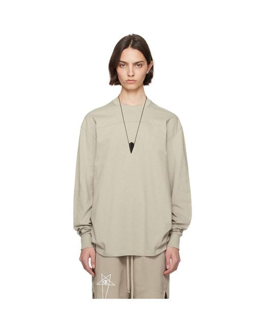 Rick Owens Natural Off- Champion Edition Girdered T-Shirt