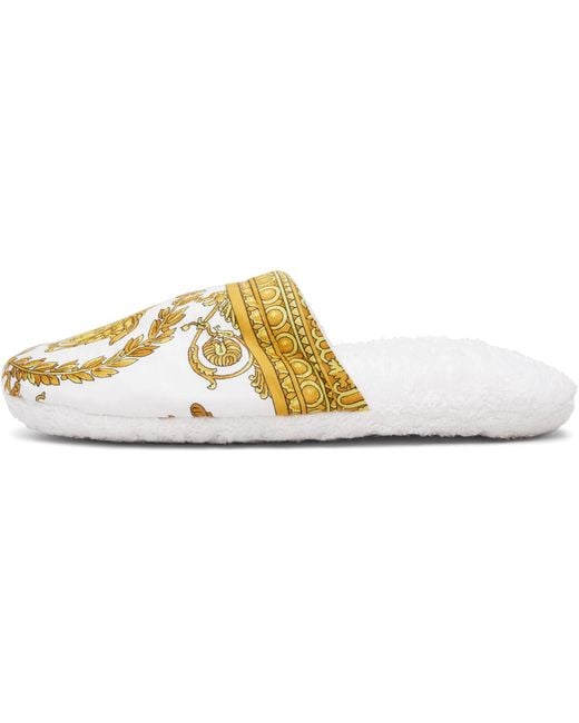 Versace Black 'I Heart Baroque' Slippers for men