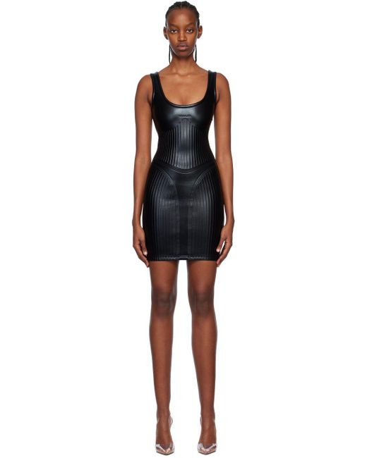 mugler embossed mini dress