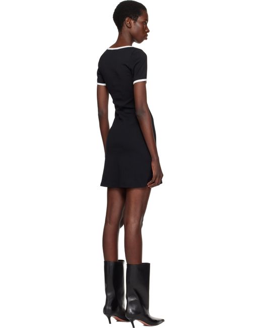 Courreges Holistic Contrast Minidress in Black | Lyst