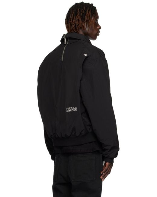 C2H4 Black Intervein Jacket for men