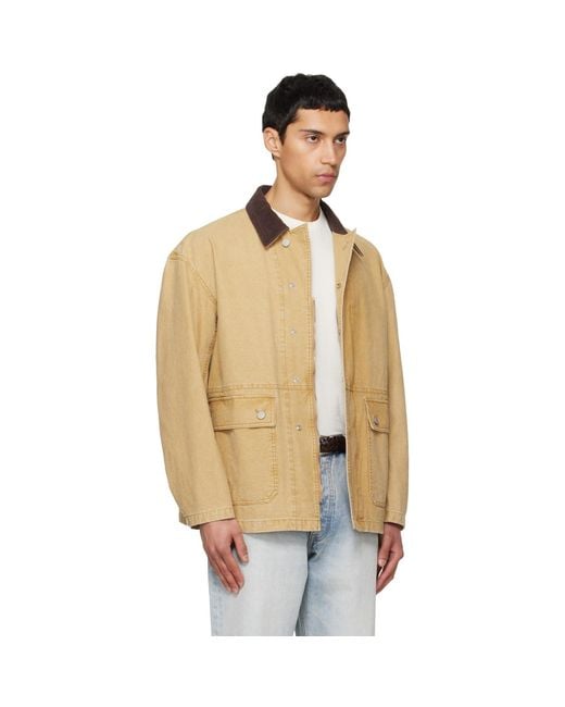TONYWACK Natural Garment Washed Barn Jacket for men
