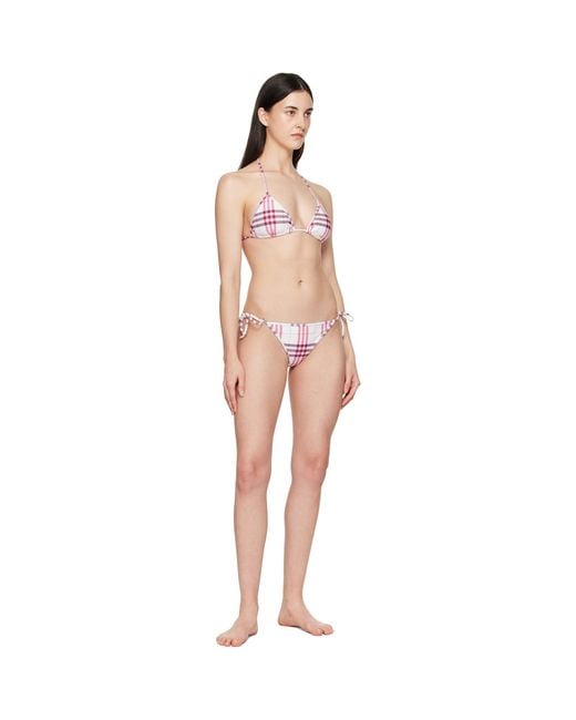 Burberry Pink Check Bikini Bottom
