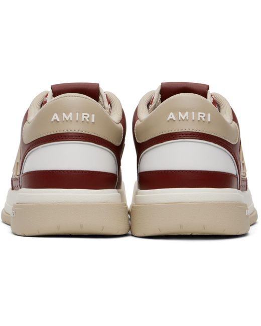 メンズ Amiri レッド＆ホワイト Classic ローカットスニーカー Black