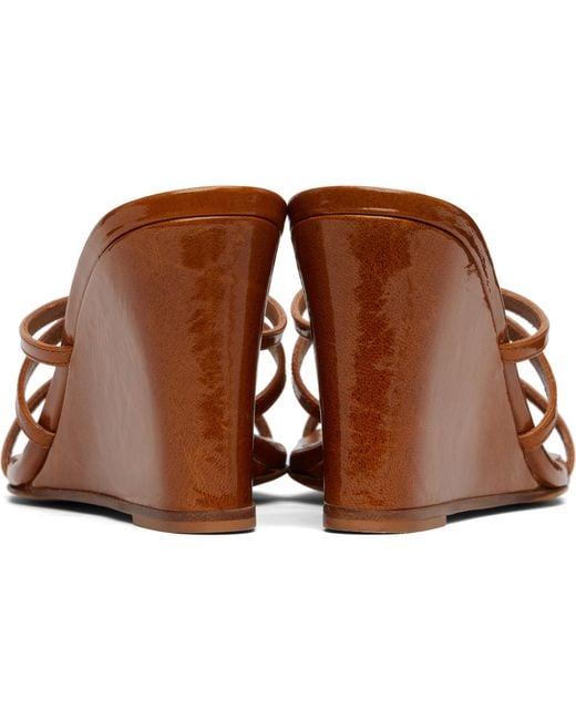 Maryam Nassir Zadeh Brown Opera Wedge Heeled Sandals
