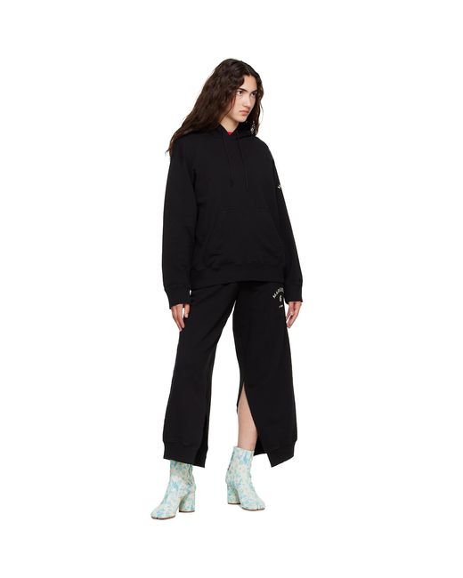MM6 by Maison Margiela Black Mannequin-Print Hoodie
