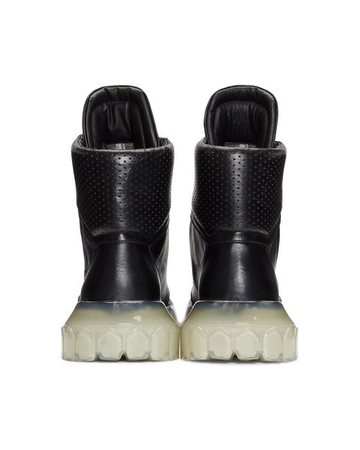 Rick Owens Black Clear Sole Tractor Dunk Boots for Men Lyst