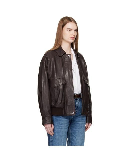 Weekend by Maxmara Black Gigante Leather Jacket