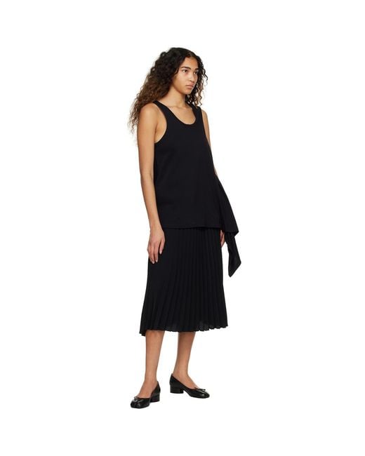 MM6 by Maison Margiela Black Spliced Tank Top