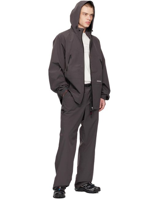 Pantalon imperméable gris en taffetas à deux épaisseurs Gramicci pour homme en coloris Black