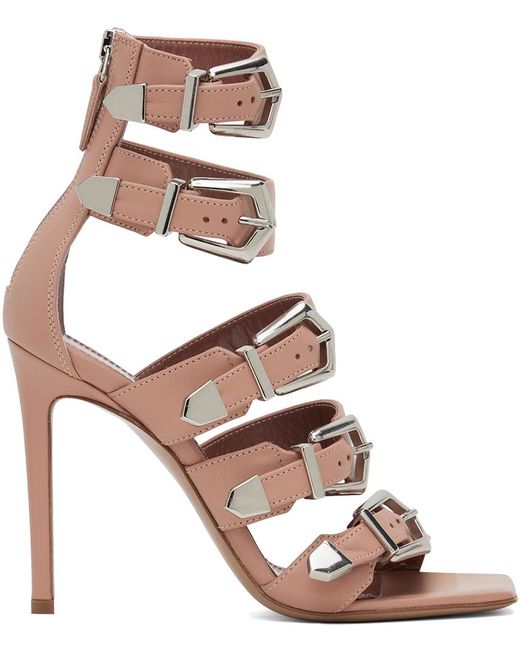 Sandales à talon aiguille ursula roses Paris Texas en coloris Brown