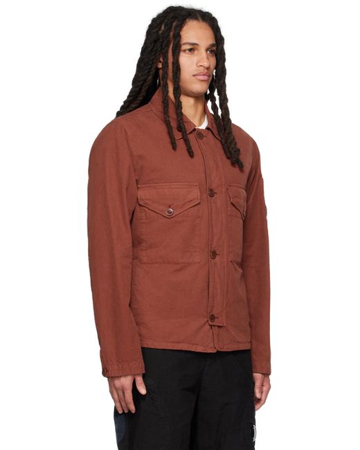 C P Company Red C.p. Company Brown Mais B Jacket for men