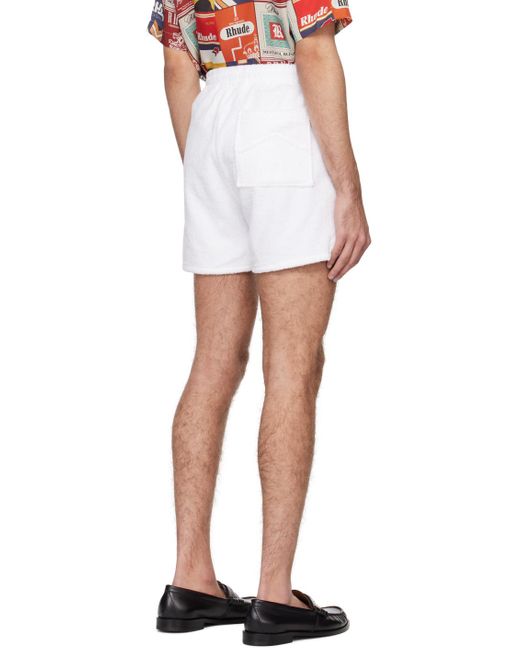 Rhude White Three-pocket Shorts for men