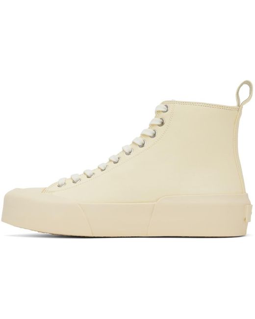 Jil Sander Black Off-white High-top Sneakers