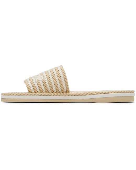 Chloé White Sand' Slides