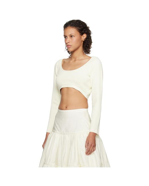 Molly Goddard White Ssense Exclusive Off- Lucia Long Sleeve T-Shirt