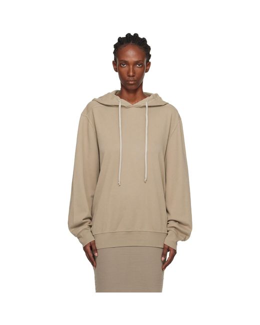 Rick Owens Natural Taupe Concordians Oversized Hoodie