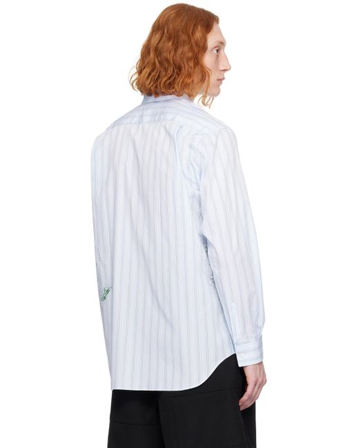 Comme des Garçons Comme Des Garçons Shirt Blue & White Striped Shirt for men
