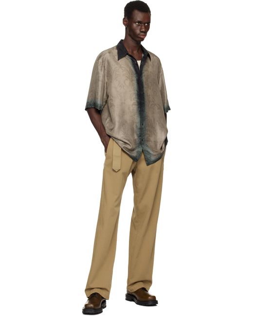 美品】DRIES VAN NOTEN フロントプリーツ 半袖 シャツ 46 美品