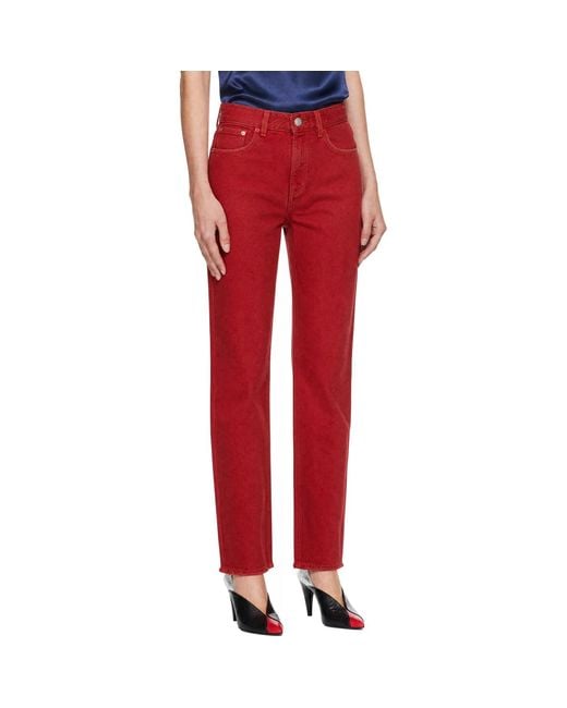 Isabel Marant Red Daya Regular Jeans