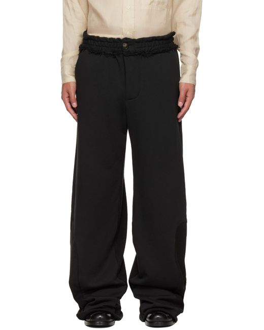 Edward Cuming Black Ssense Exclusive Kick Up Track Trousers for men