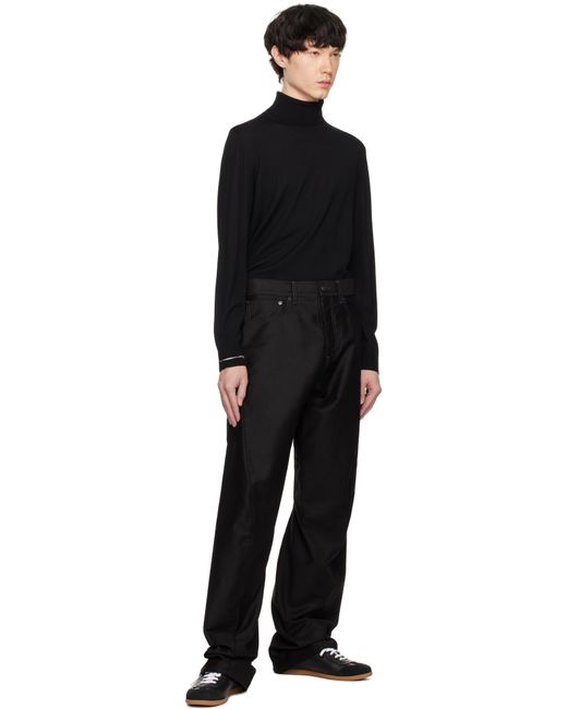 メンズ Theory ブラック Regal メリノウール タートルネック Black