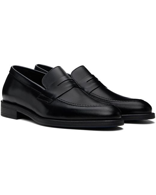 PS by Paul Smith Black Leather Remi Loafers for men