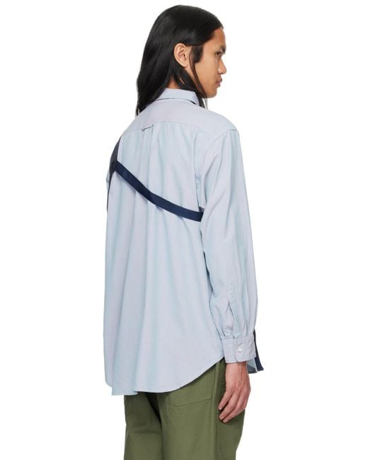 Engineered Garments Blue Navy Shoulder Vest for men