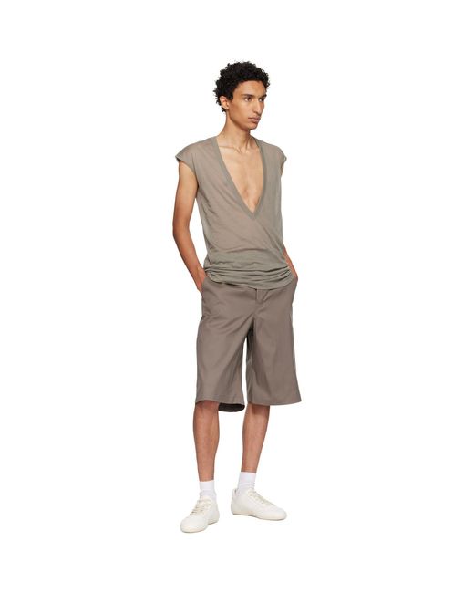 Rick Owens Brown Taupe Tower Dylan T-Shirt for men