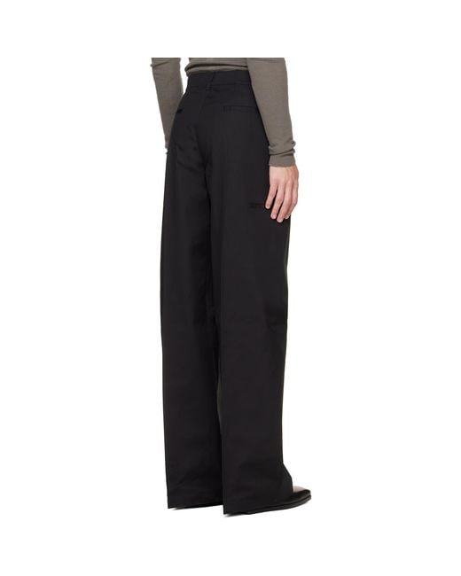 Rick Owens Black Tower Work Trousers for men