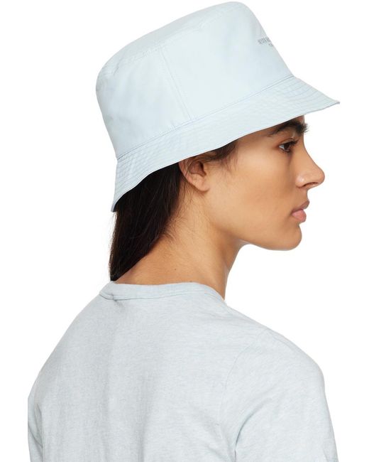 Maison Kitsuné White Blue Technical Bucket Hat